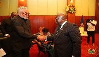 President Nana Addo Dankwa Akufo-Addo and Former President John Rawlings