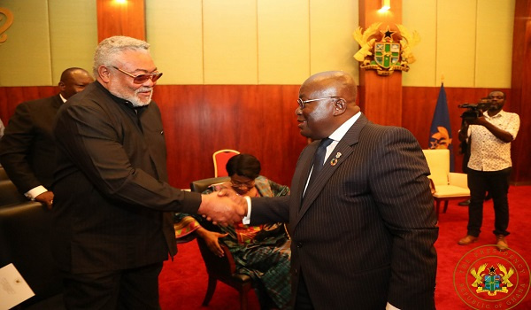 President Nana Addo Dankwa Akufo-Addo and Former President John Rawlings