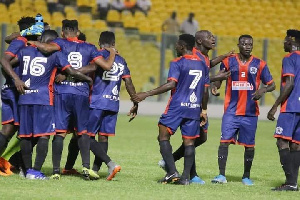 Legon Cities players during a game | File photo