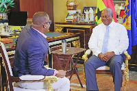 President John Dramani Mahama and Paul Adom Otchere