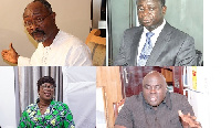 Top left: Alfred Agbesi Woyome, top right: Dr Stephen Opuni