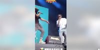 Stonebwoy with Gentleman on stage