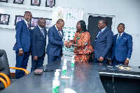 Rev. Dr. Stephen Wengam exchanging pleasantries with Prof Akosua Dickson