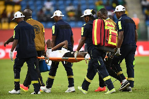 Baba Rahman was taken off in the match against Uganda