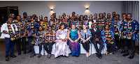 2024 Mandela Washington Fellows with Ambassador Virginia Palmer