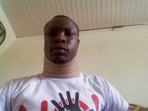 Latif Idris was assaulted while reporting on the arrest of NDC's Koku Anyidoho by the CID