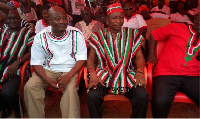 Albert Alazuuga Akuka (R) at the campaign launch