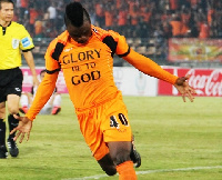 Dominic Adiyiah scored a brace for Nakhon Ratchasima in their 2-1 victory against Bangkok Glass