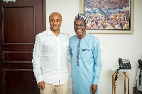 Black Stars captain, Andre Dede Ayew and Speaker of Parliament, Alban Bagbin