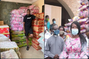 NDC member of parliament aspirant, John Dumelo and the Member of Parliament, Lydia Alhassan