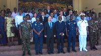 The Lebanese community in photograph with some of the beneficiaries