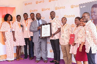 Nsano Fraud Management center receiving an award