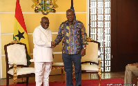 President Akufo-Addo with his predecessor John Mahama