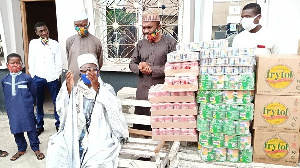 Food items donated to the Muslim Community at Sekondi Zongo