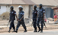 This file photo shows some policemen on duty