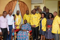 MTN Ghana executives with Asantehene, Otumfuo Osei Tutu II