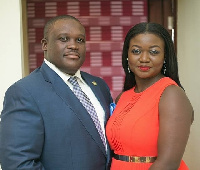 Sam Nartey George, MP for Ningo Prampram and his wife