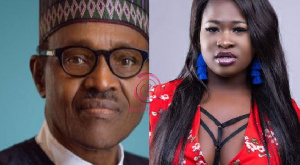 President of Nigeria Muhammadu Buhari and Sista Afia