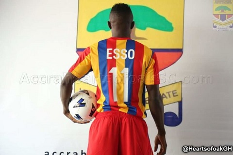 Joseph Esso joined Hearts from Ebusua Dwarfs