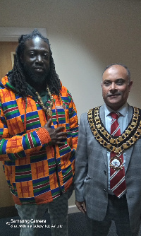 Black Kat GH with the Mayor of Swindon