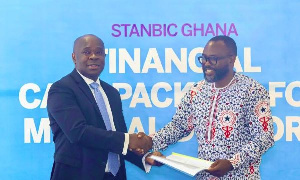 Kwamina Asomaning, CEO of Stanbic Bank Ghana and Dr. Frank Serebour, President of GMA