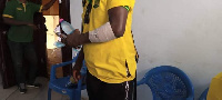 Ernest Thompson Quartey was given emergency treatment by his team's medical staff