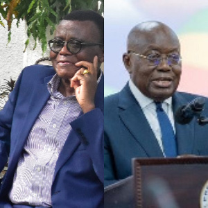 Prof Baffour Agyeman-Duah (left), President Akufo-Addo (right)