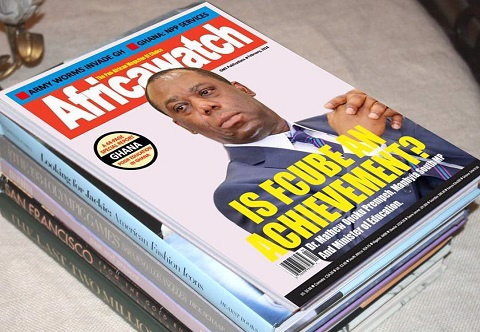 Education Minister, Dr. Matthew Opoku Prempeh featured on the cover page of the magazine