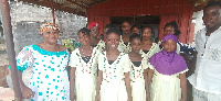 Former Women's Organizer for the NDC with some of the young women being mentored