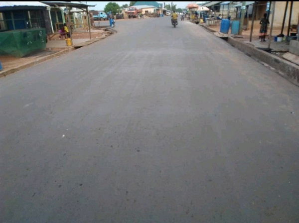 A Damongo road without speed ramps