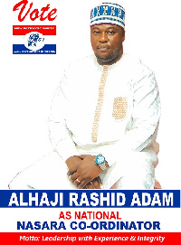 Rashid Adam is one of the aspirants for the position of  National Nasara co-ordinator for the NPP