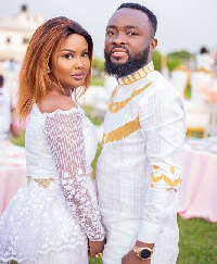 Actress, Nana Ama Mcbrown and husband, Maxwell Mawu Mensah