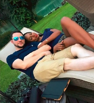 Ghanaian actress Yvonne Nelson and her baby daddy, Jamie Roberts