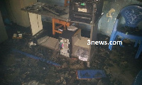 About five offices were affected by the inferno