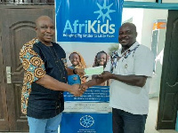 Afrikids Ghana presented a cheque of GHC3000.00