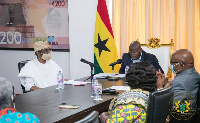 President Akufo-Addo during a meeting with Nigeria's Speaker Of Parliament, Olufemi Gbajabiamila