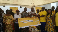 The donation included MTN recharge cards worth GH