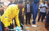 CEO of MTN Ghana, Selorm Adadevoh at the sod-cutting ceremony