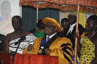 Newly appointed Honorary Chancellor of Dominion University, Baafuor (Dr) Ossei Hyeaman Brantuo VI