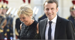 French President, Emmanuel Macron with his wife