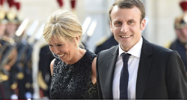 French President, Emmanuel Macron with his wife