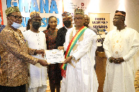 Dr. Arafat Sulemana Abdulai receiving the prestigious GHANA ORDER OF MERIT award for 2021