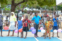 Some of the orphans playing at the event