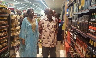 Asantehene, Otumfuo and his wife at the Kumasi City Mall