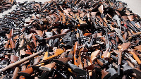 Confiscated guns .     File photo.