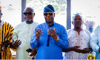 Farouk Aliu Mahama and others during the Islamic Prayers