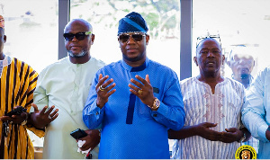 Farouk Aliu Mahama and others during the Islamic Prayers