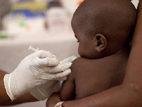 A child receiving malaria vaccine