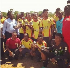 Team Hearts of Oak displaying the watches