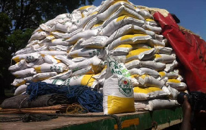 The fertilizers were intercepted on an unapproved route headed to Burkina Faso